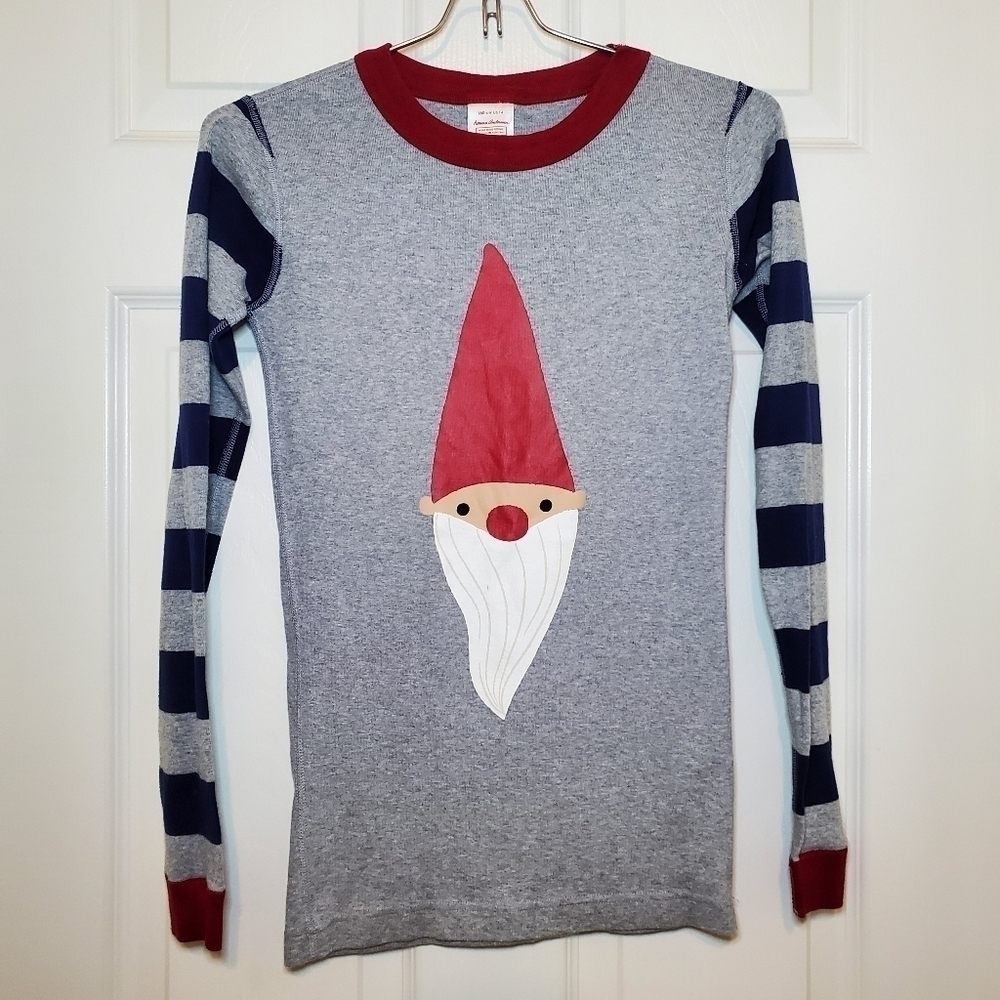 Hanna Andersson Gnome long John Pajama shirt size 160 Sz 14